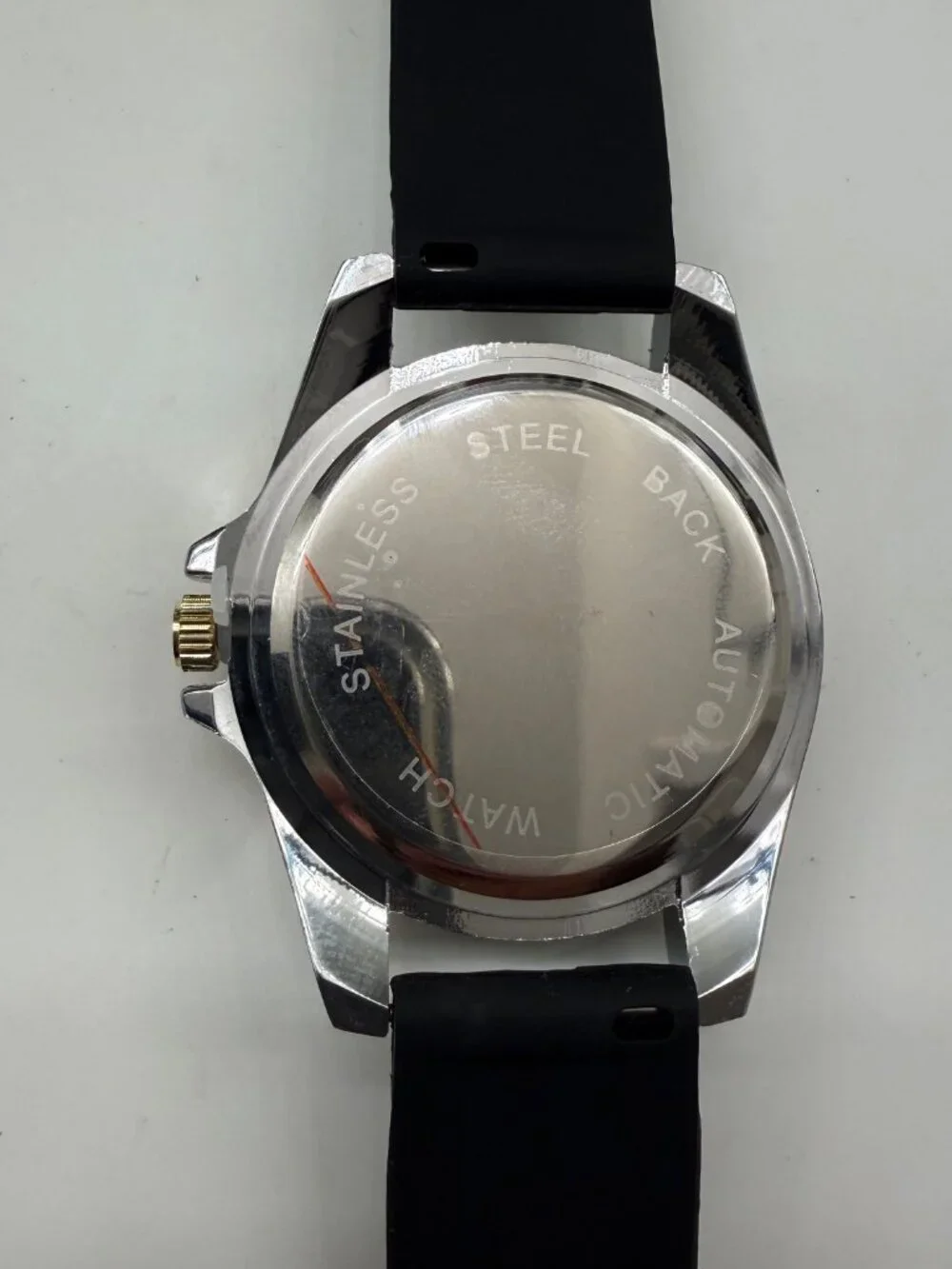 Louis Poems Diver Men's Black Gold 43mm Date Rubber Band Quartz Watch NEW